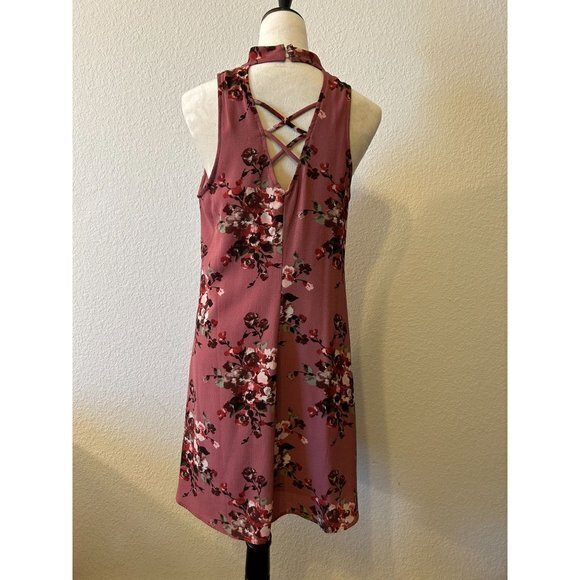 EUC Andree by UNIT Sleeveless Dress‎ Rose Lined Floral Juniors Size Medium - Picture 3 of 10